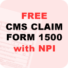 Download Free CMS claim form template 1500 (08/05) NPI